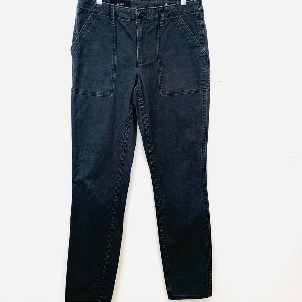 J Crew Chino Pants Woman 4 Gray  Pockets‎ Ankle Casual Workwear Preppy Travel